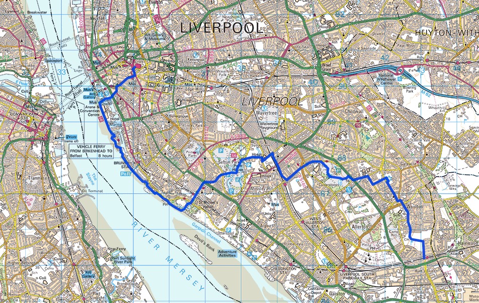 Map of walk 25