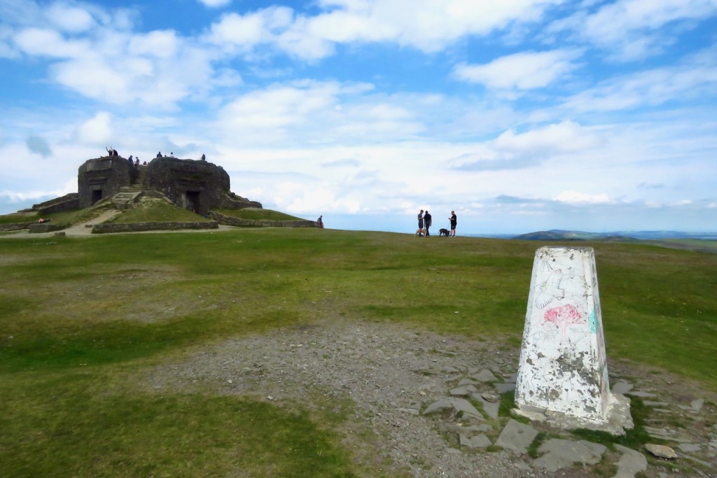 Tower and trig point on the summit