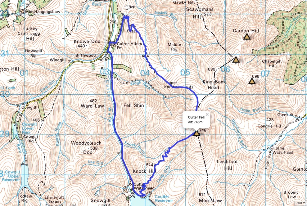 Map of walk 50